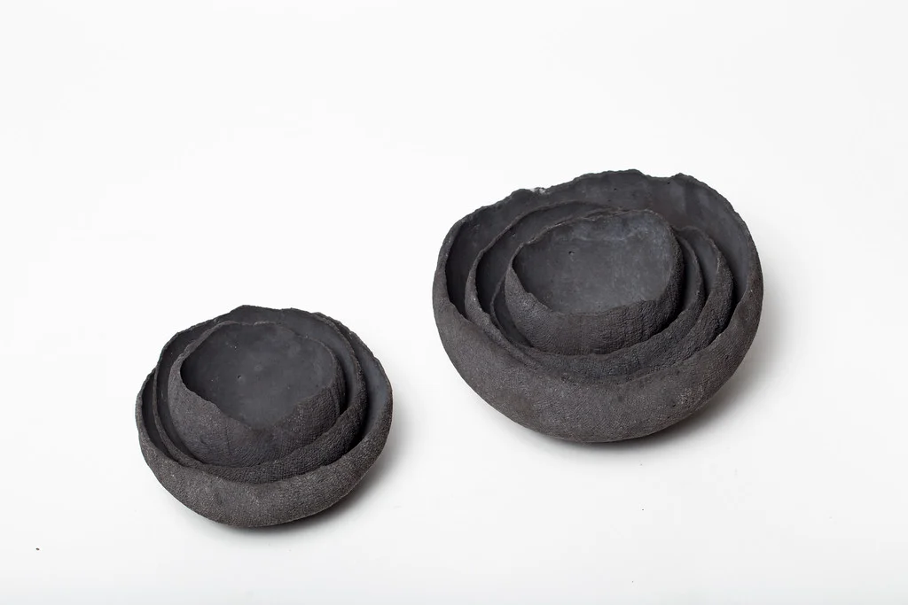 A collaborative project aimed to innovate using cotton materials, these planters are composed of cotton fiber and cement making them lightweight and absorbent. The absorbency eliminates the need for a drainage hole and serves as natural water maintenance to reduce chances of over watering. Collaborator : Callie Shea Christner