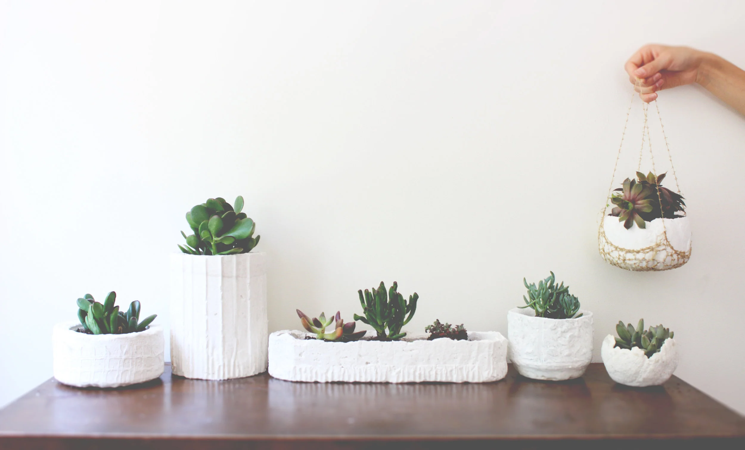 A collaborative project aimed to innovate using cotton materials, these planters are composed of cotton fiber and cement making them lightweight and absorbent. The absorbency eliminates the need for a drainage hole and serves as natural water maintenance to reduce chances of over watering. Collaborator : Callie Shea Christner