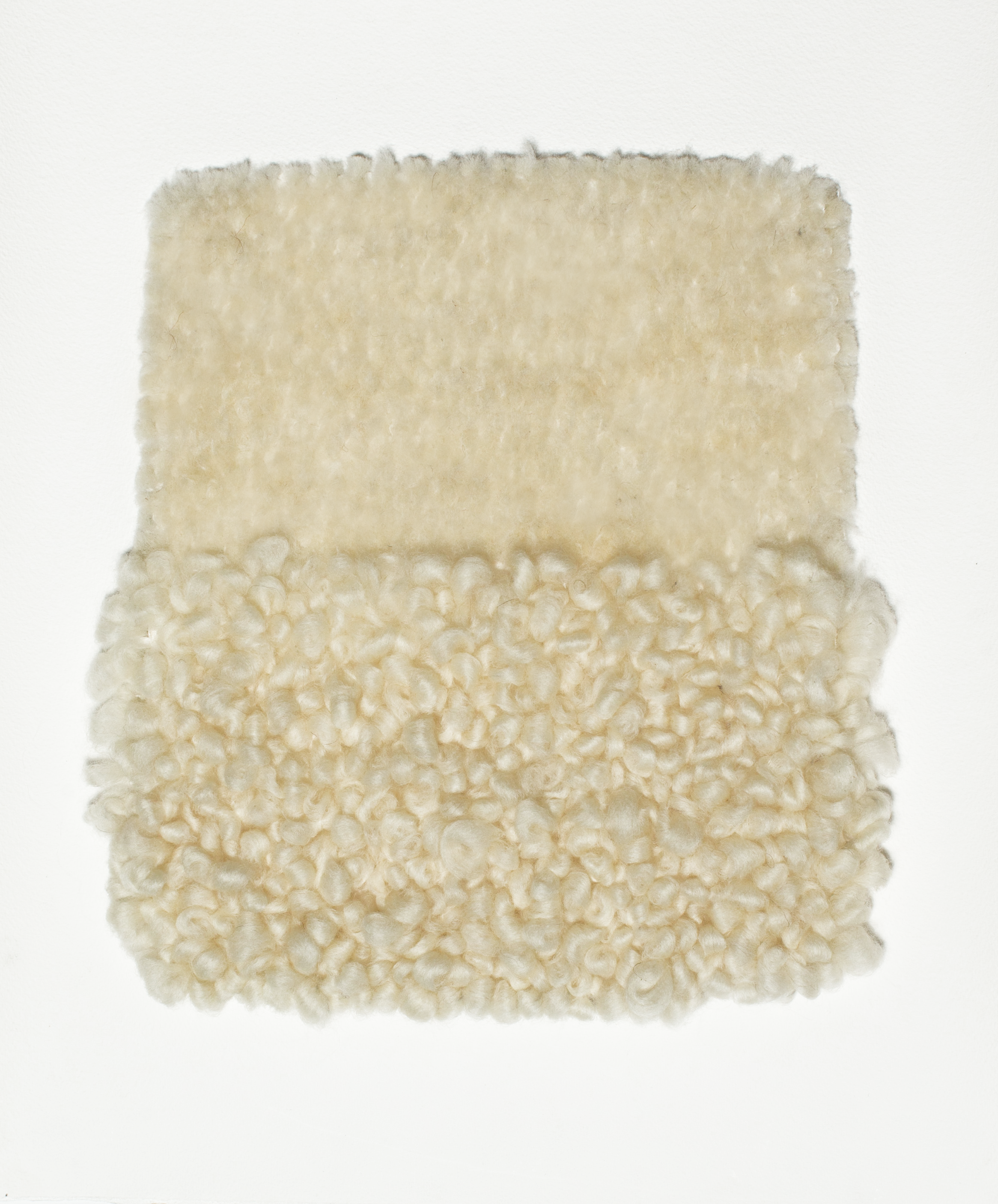  Tufting is a technique traditionally used through open weave fabric for rug making. These 3 dimensional wall pieces are created using the same tufting form through cotton paper.  yarn : wool roving 