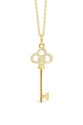 Diamond and Yellow Gold Key Pendant.jpg