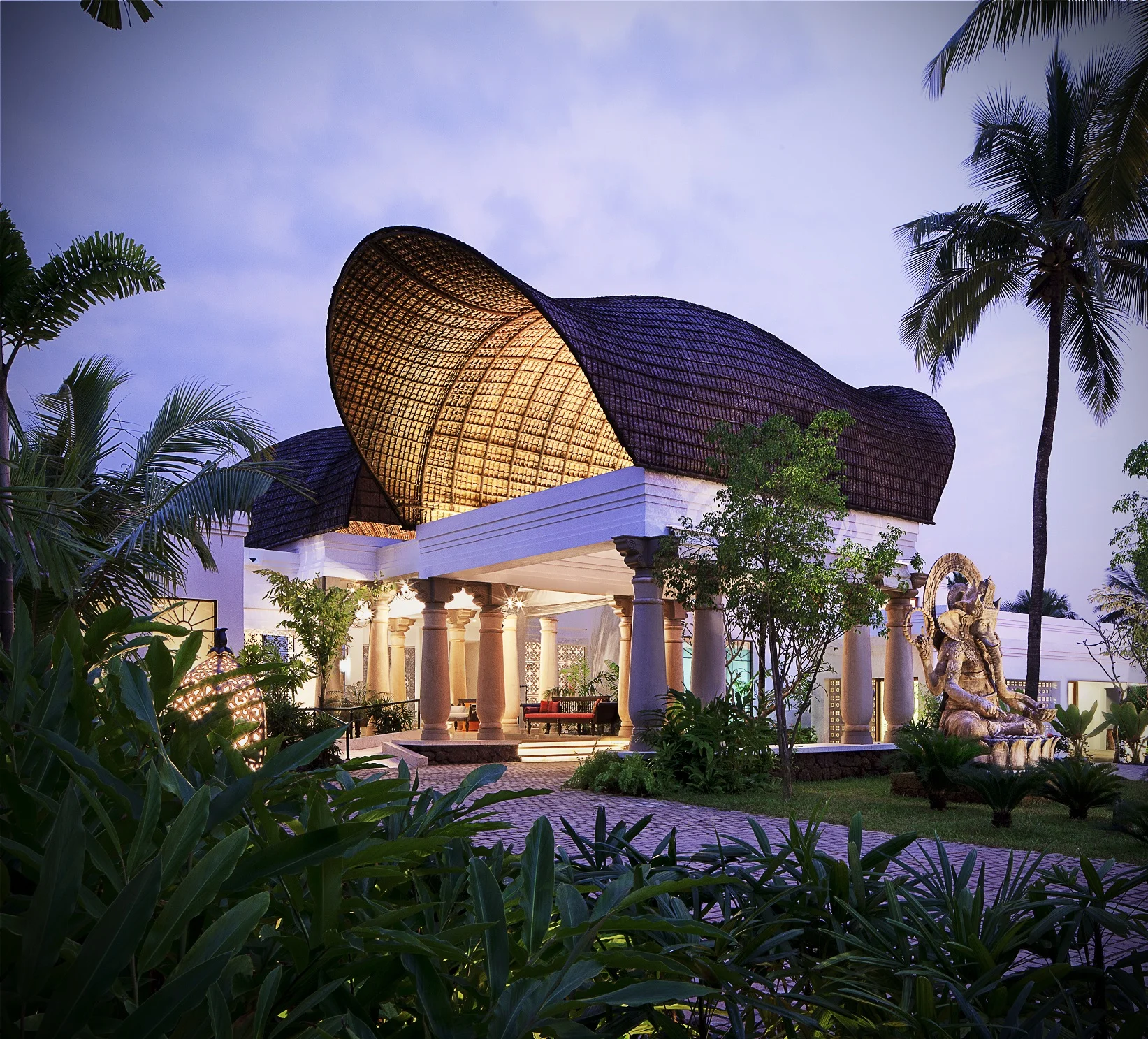 taj bekal - kerala india - 2011 The brief was to create a villa-style luxury resort hotel with associated restaurants, bars, meeting rooms and spa facilities. The resort incorporates distinctive woven bamboo roof lines, inspired by traditional houseboats of the region. The architecture reflects the essence of the local culture throughout.
