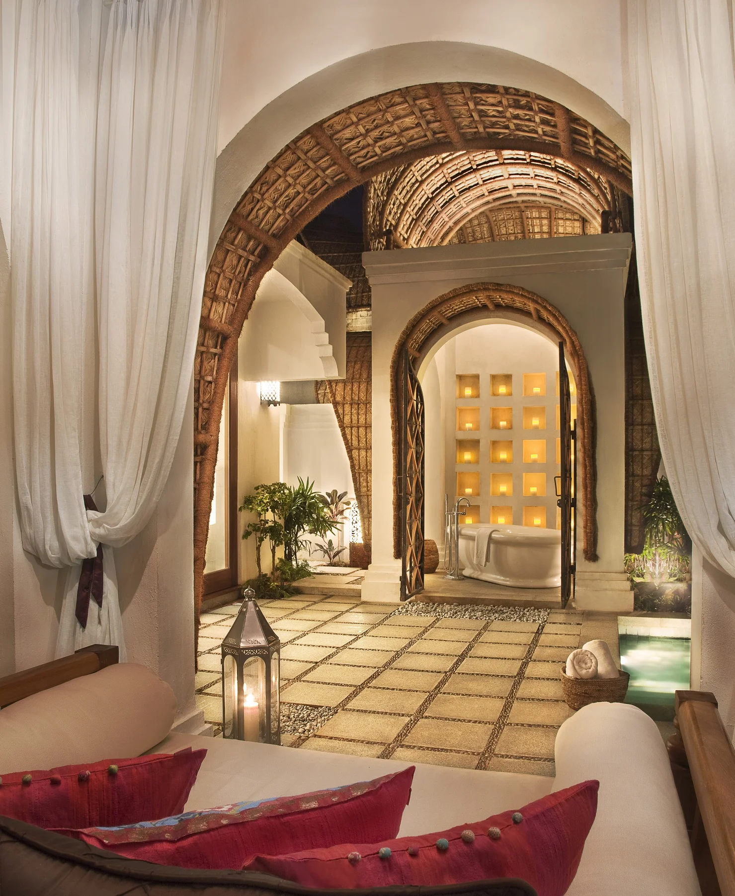 Taj Bekal Kerala Private Villa Courtyard Daybed Pavilion.jpg
