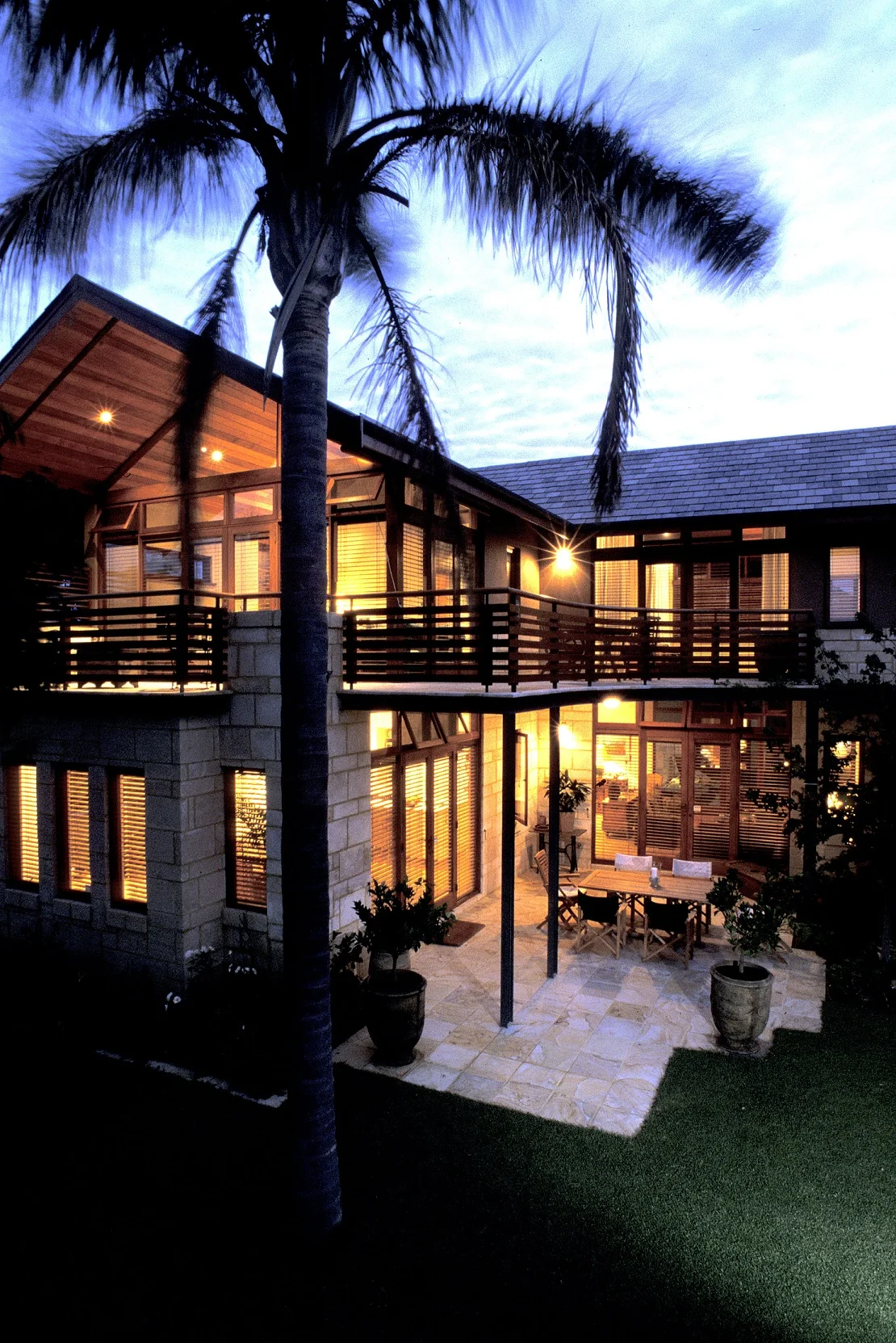 C2R Dusk Exterior Courtyard Balcony Residence.jpg
