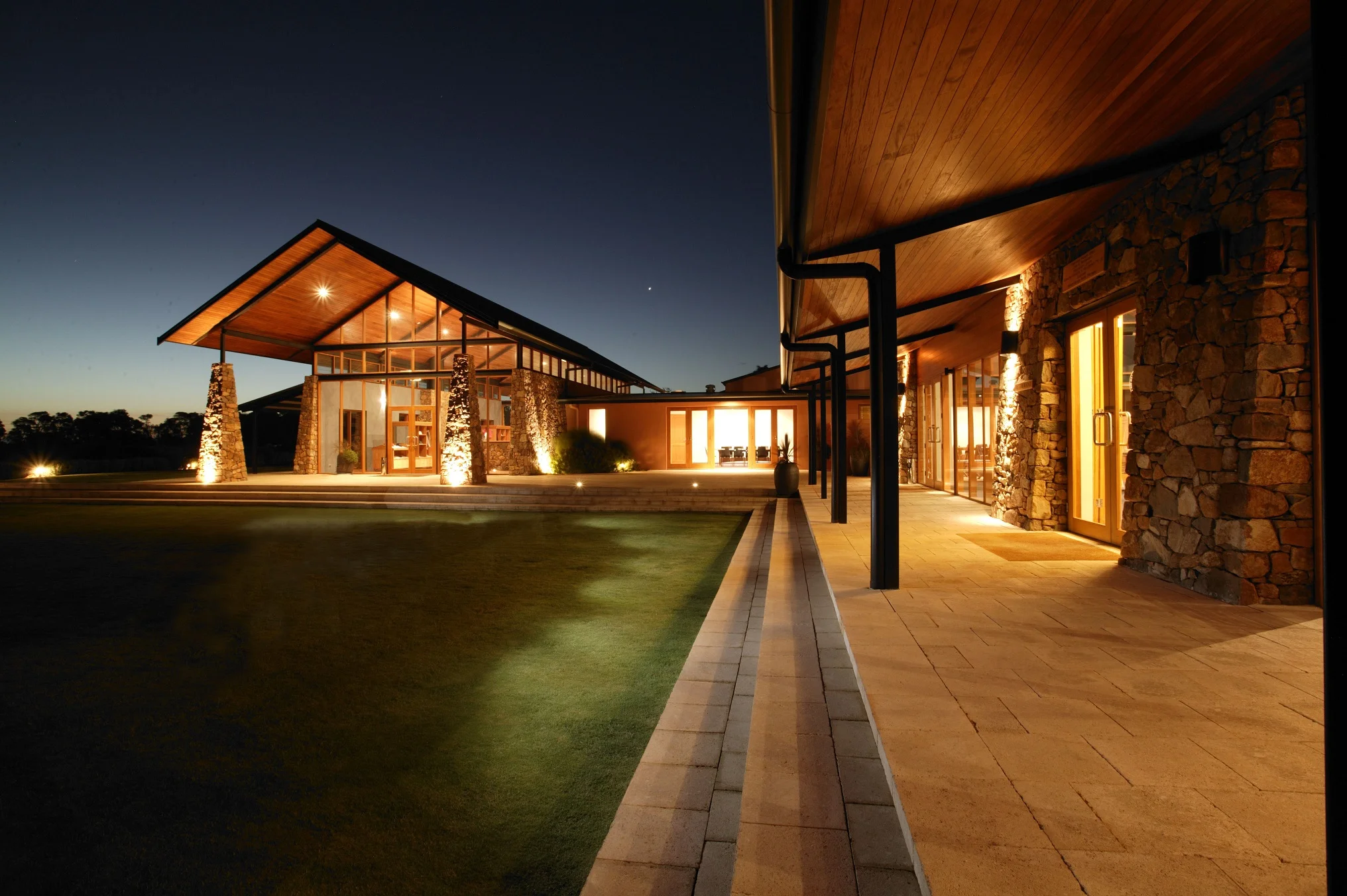 Whispering Sands Residence Front Lawn at Night.jpg