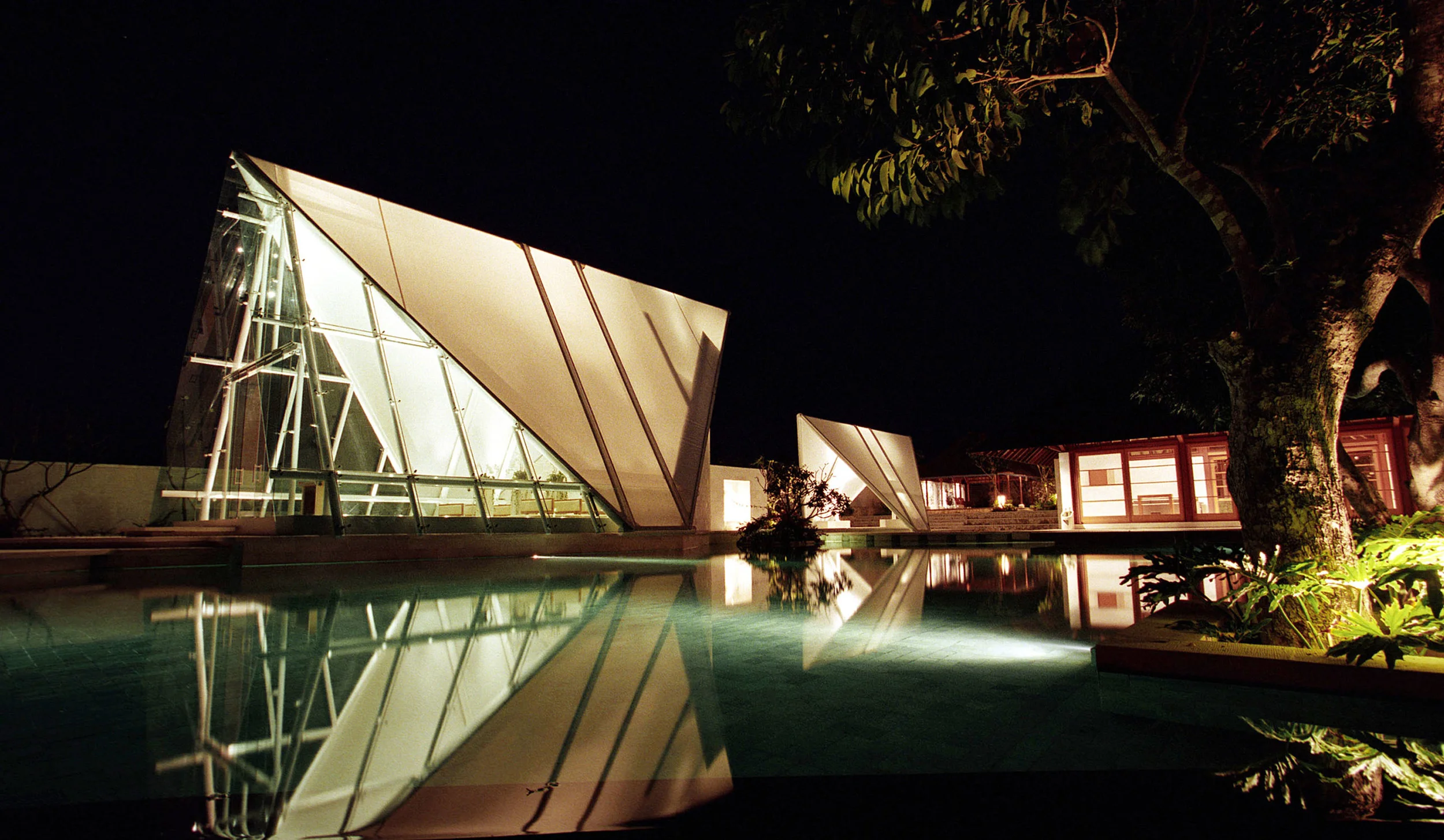 Tirtha Wedding Chapel Pool Resort Night View.jpg