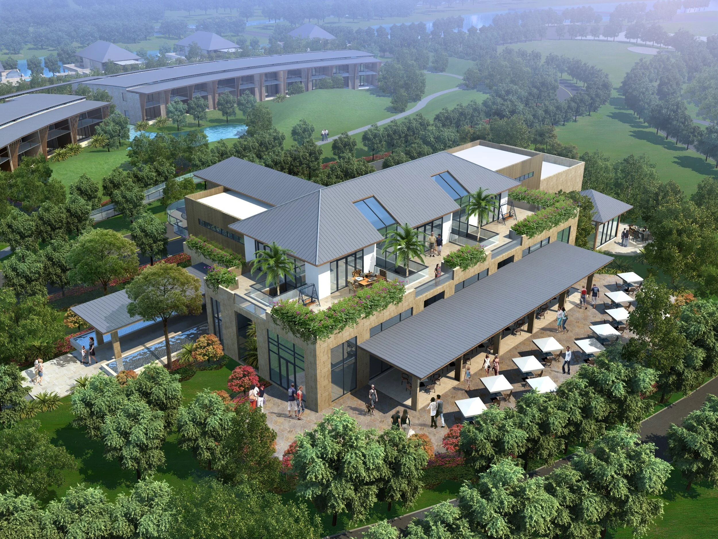 Forest Wellness Resort Restaurant Aerial.jpg