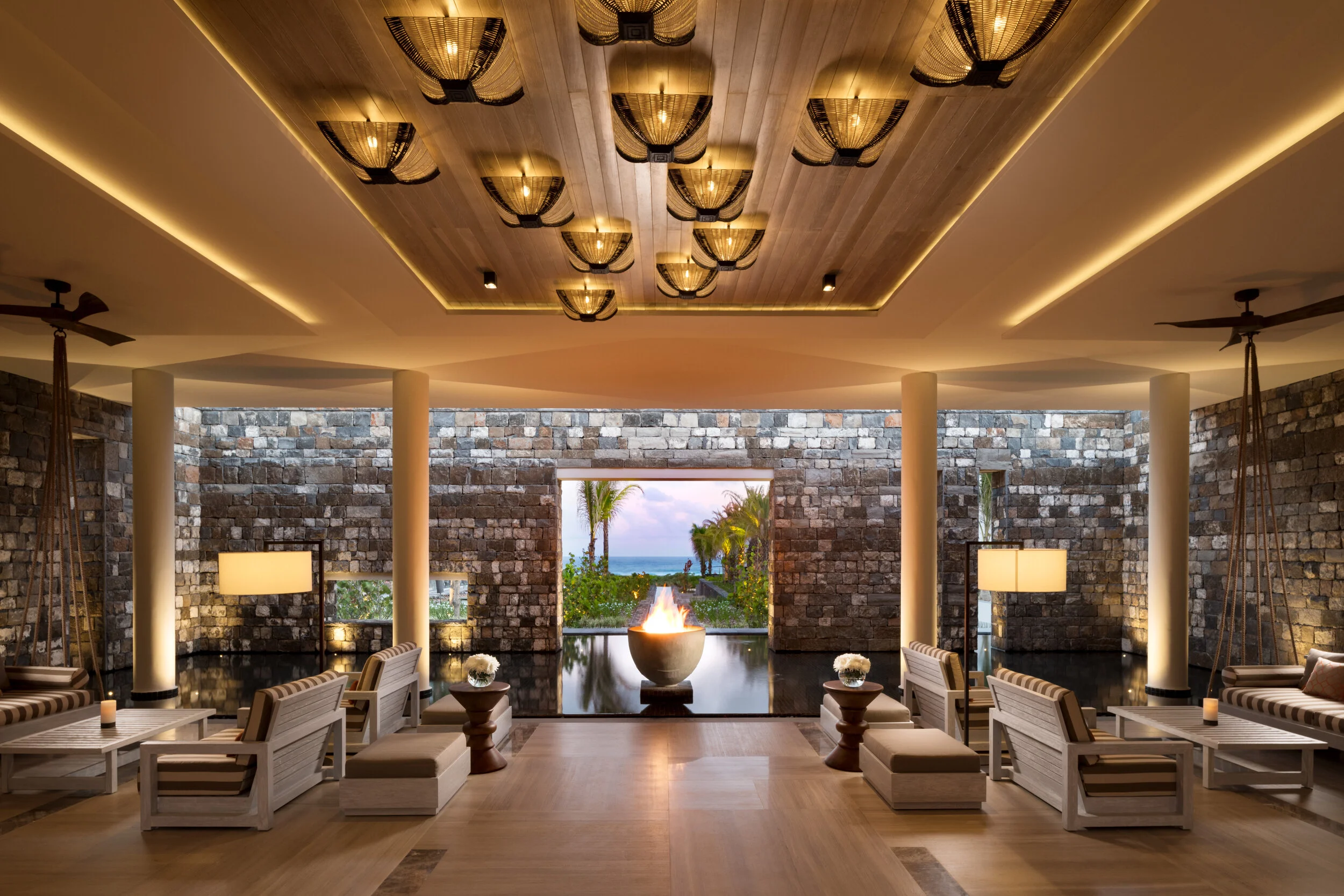 Le Chaland Resort Mauritius Lobby Evening Ocean View Luxury Resort.jpg