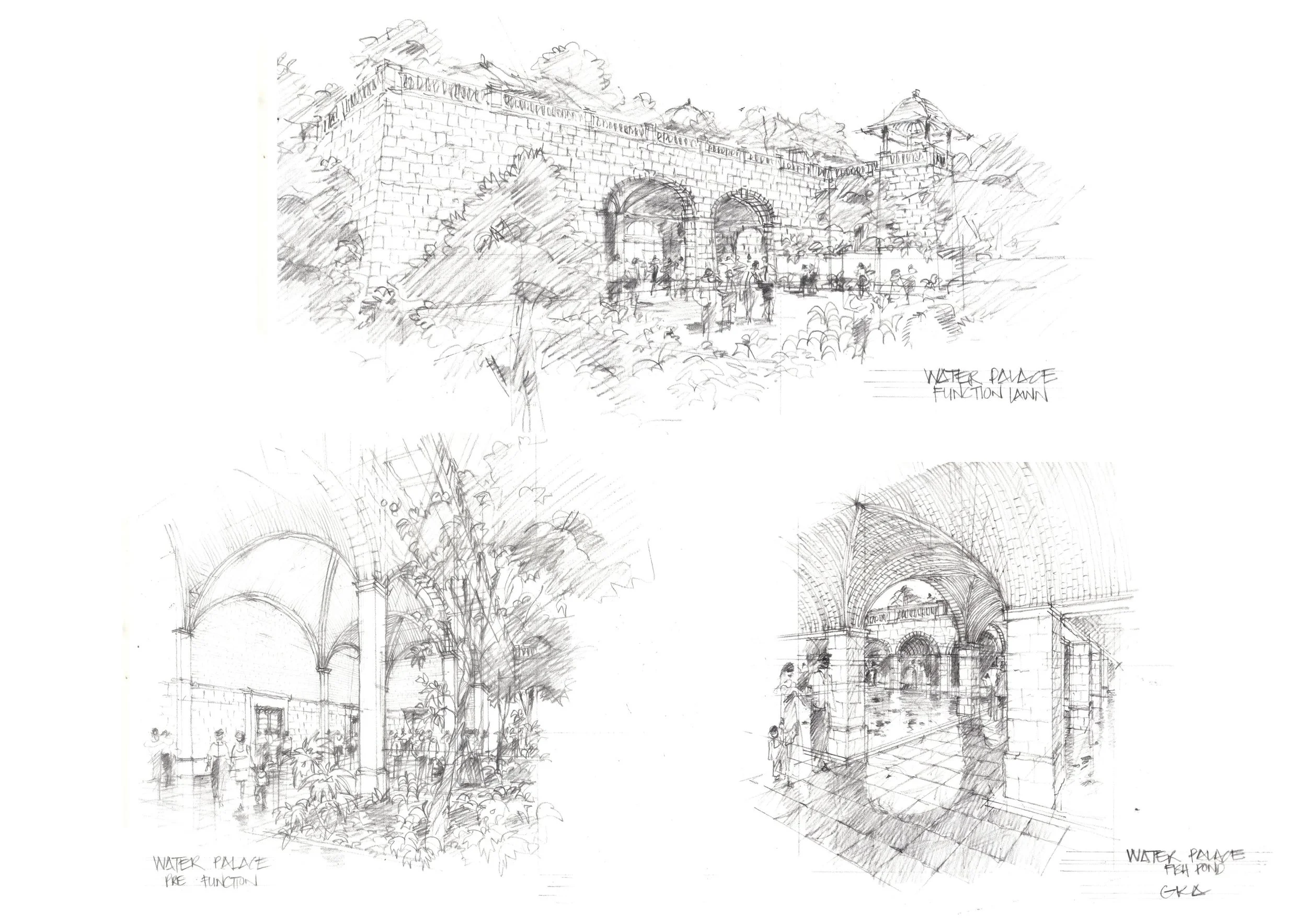 Jumeirah Bali Water Palace Architectural Concept Sketches Majapahit Design.jpg