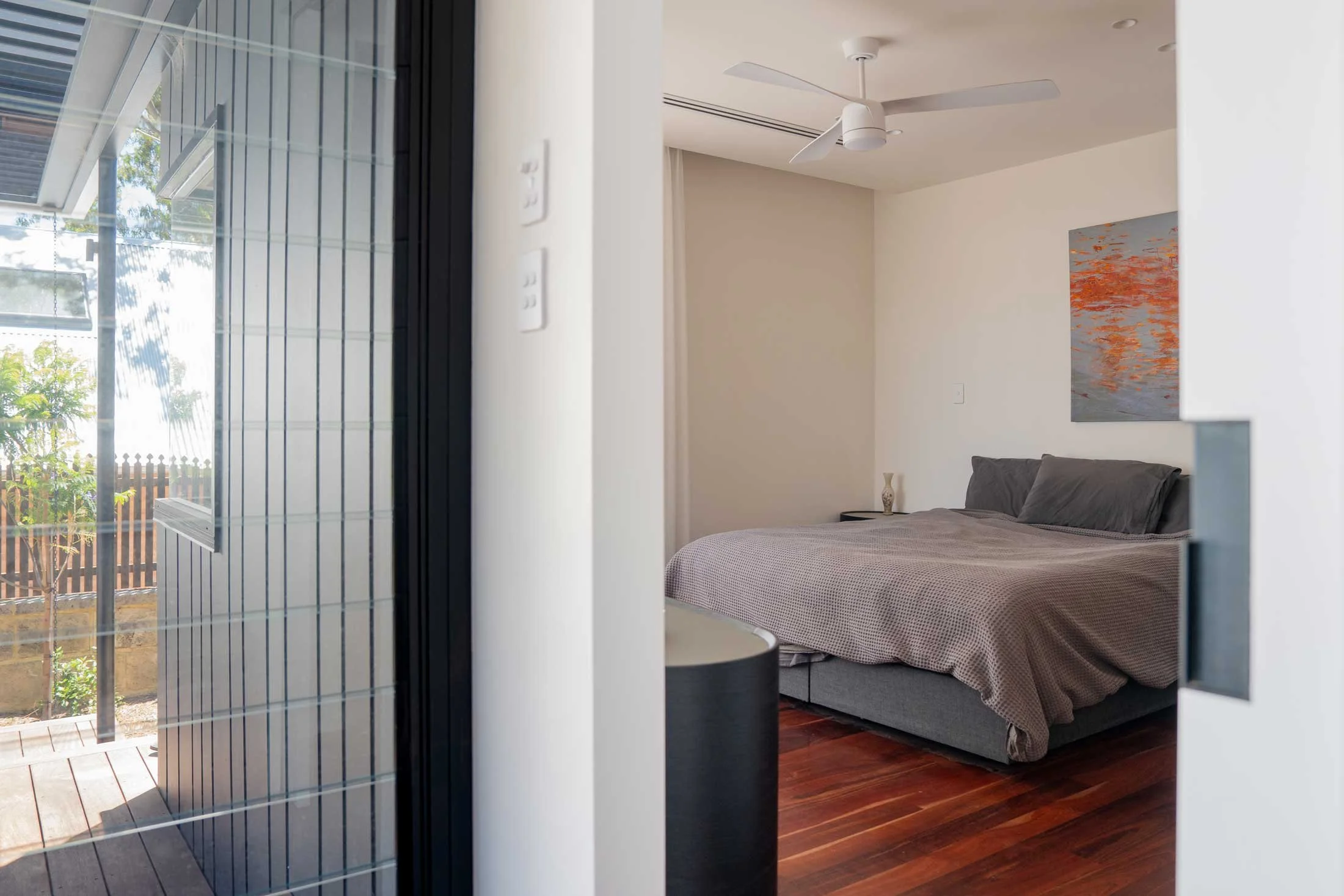 SSM Modern Residential Master Bedroom Sliding Door Natural Light Australia.jpg