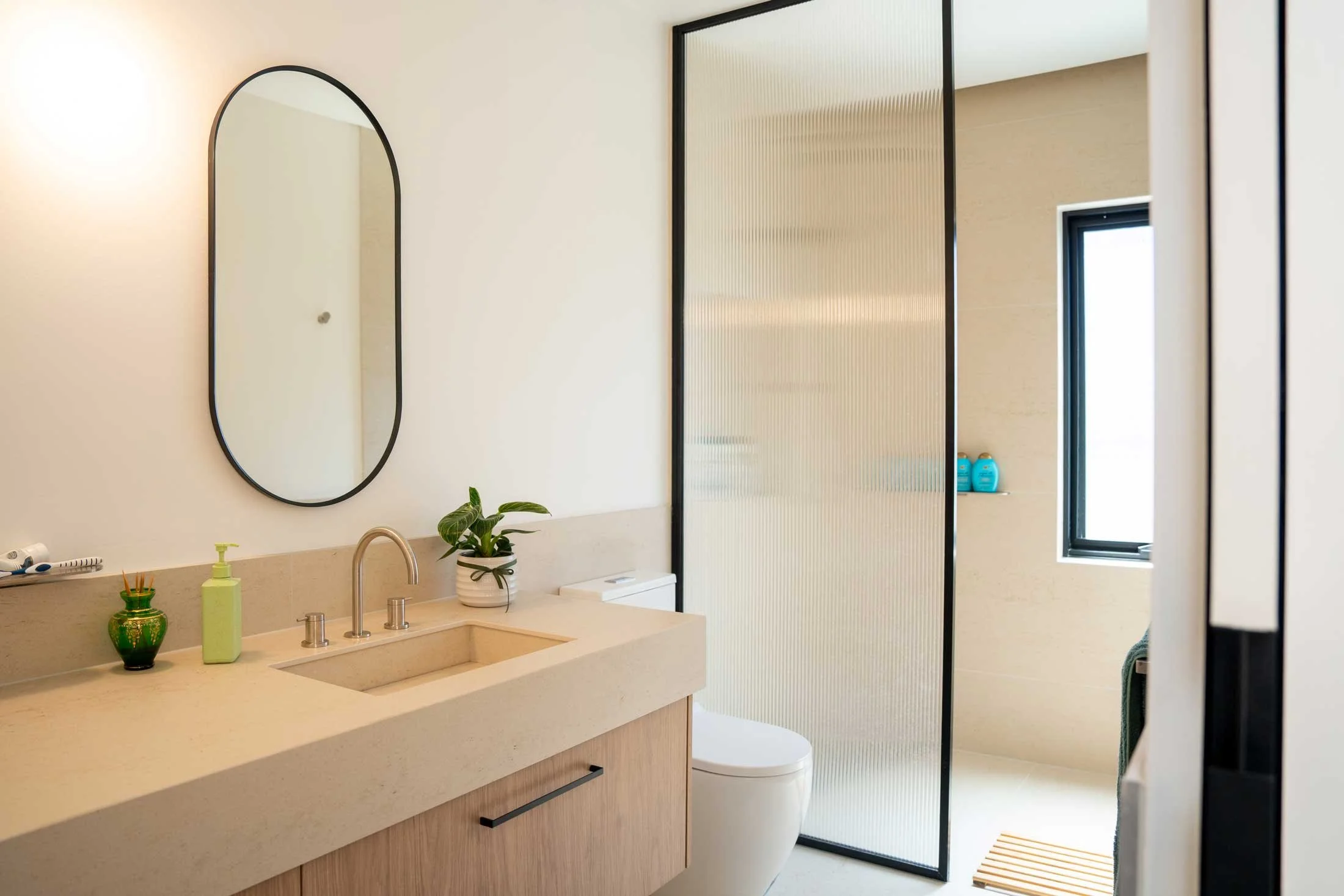 SSM Modern Residential Bathroom Renovation Fluted Glass Shower Australia.jpg