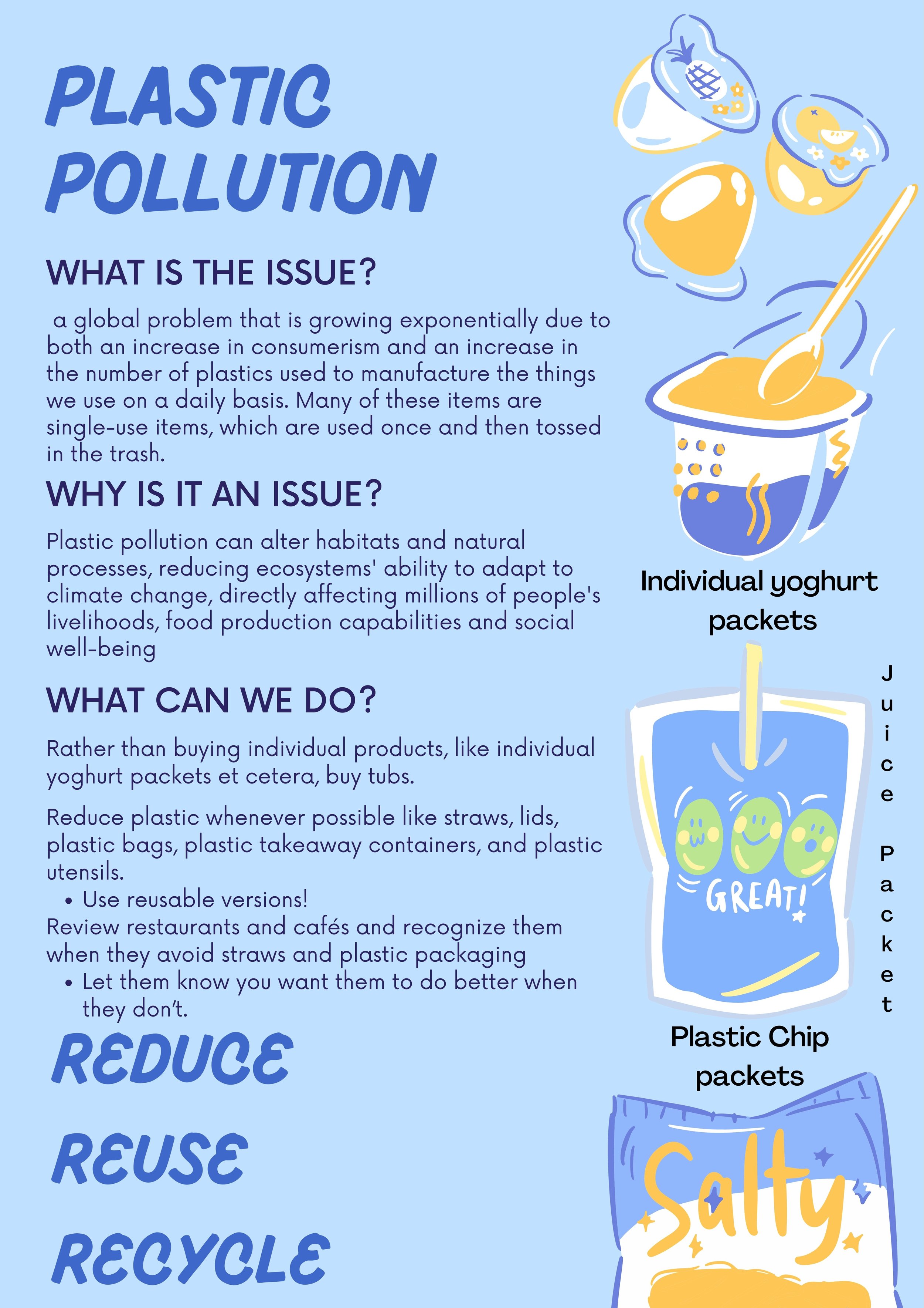 Blue and Yellow Clean and Cute Facts and Statistics Ocean Plastic Poster.jpg