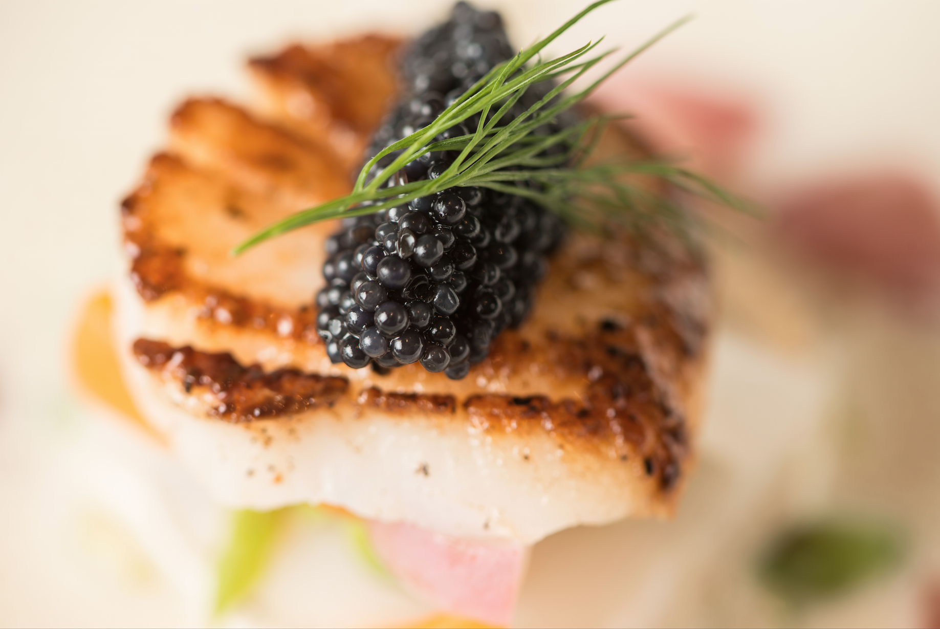 scallops and caviar
