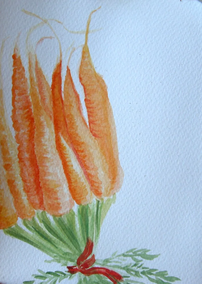 Bunch of carrots defying gravity