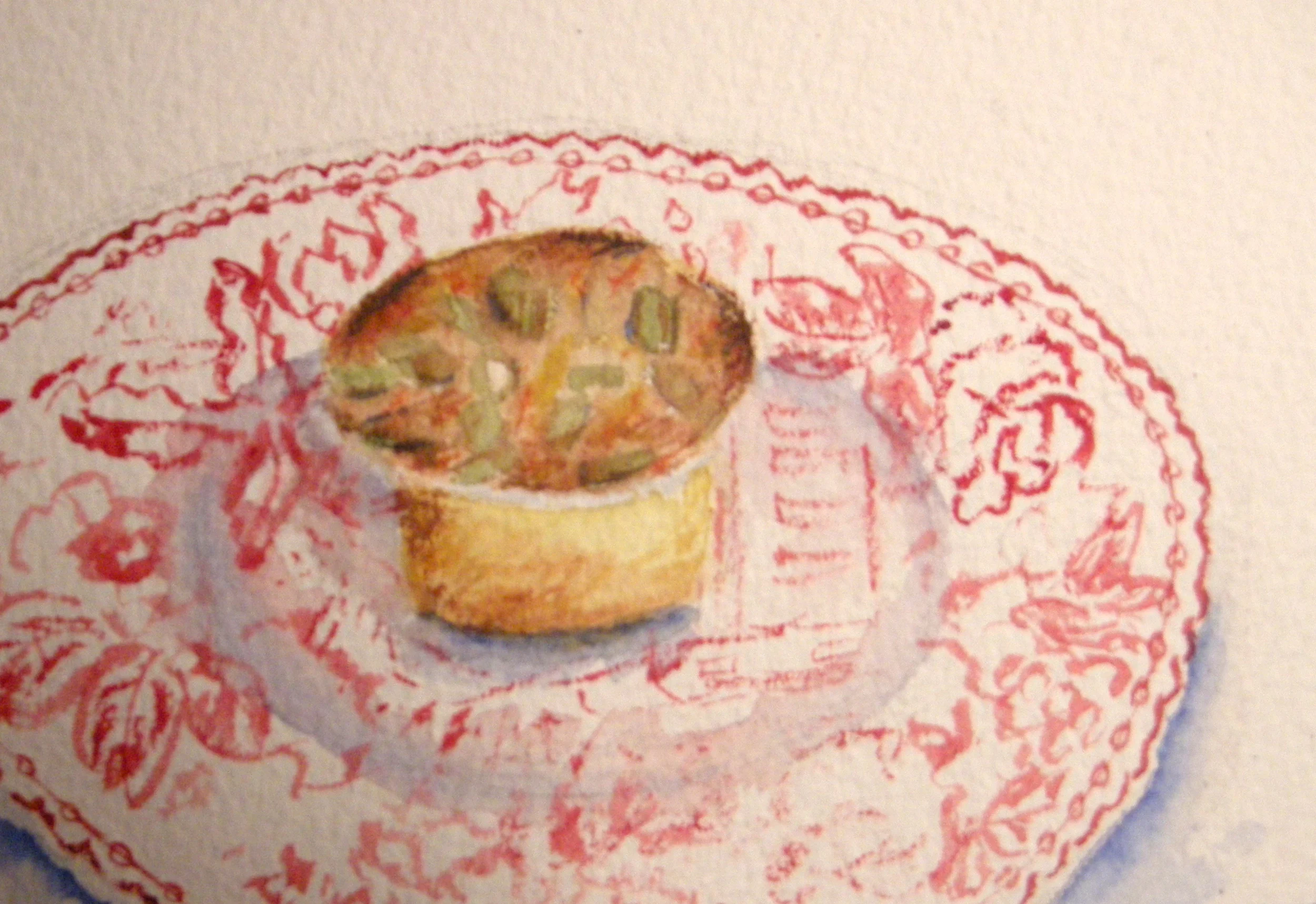 Pumpkin muffin on Williamsburg plate