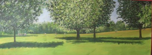 'Prospect Park" 36"x96" acrylic on canvas