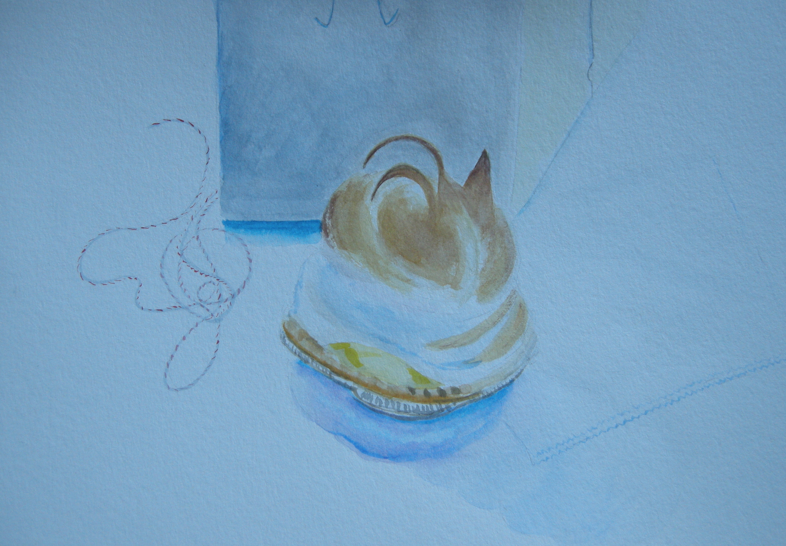 Lemon pie with box