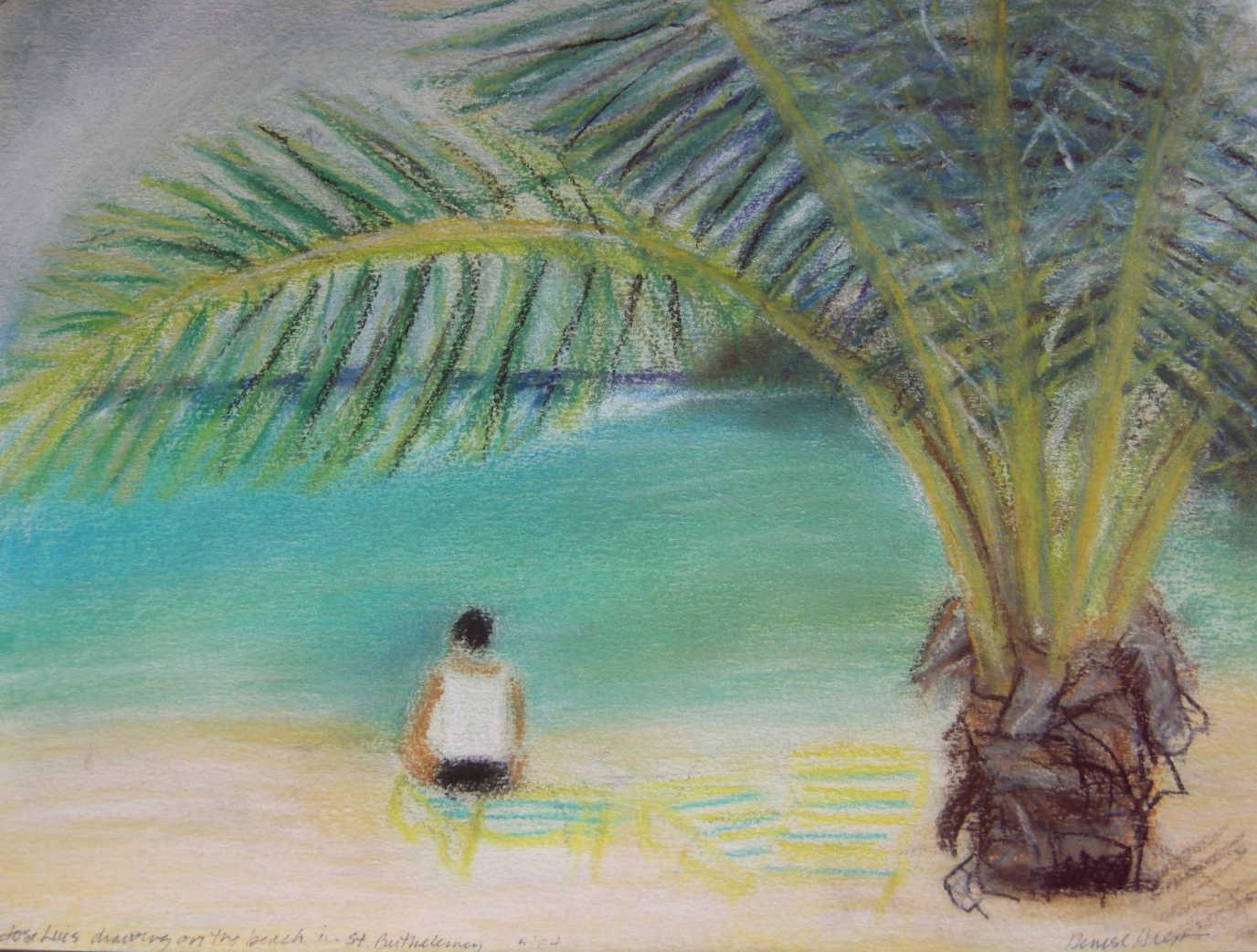 J.L. Sketching in St Bart's