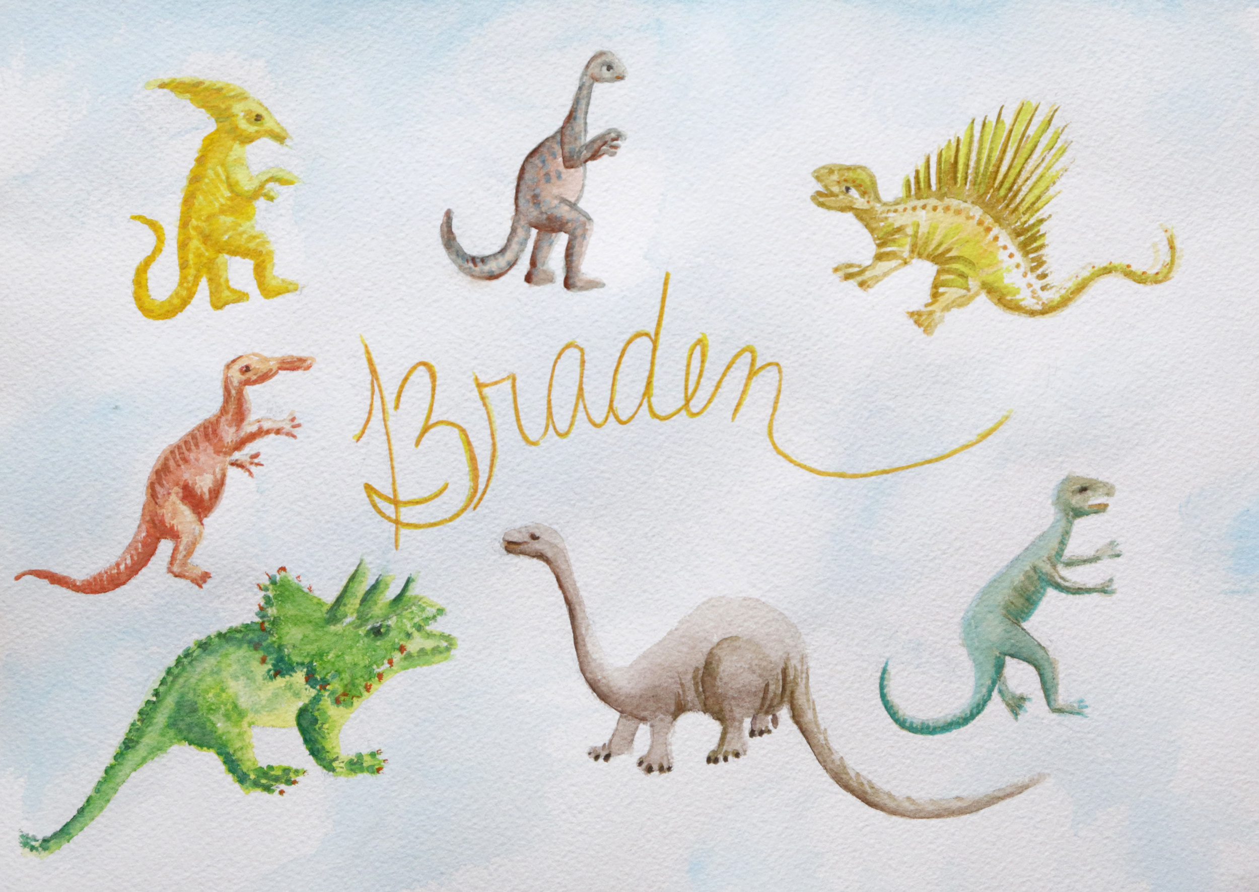 Braden, 10"x14" watercolor