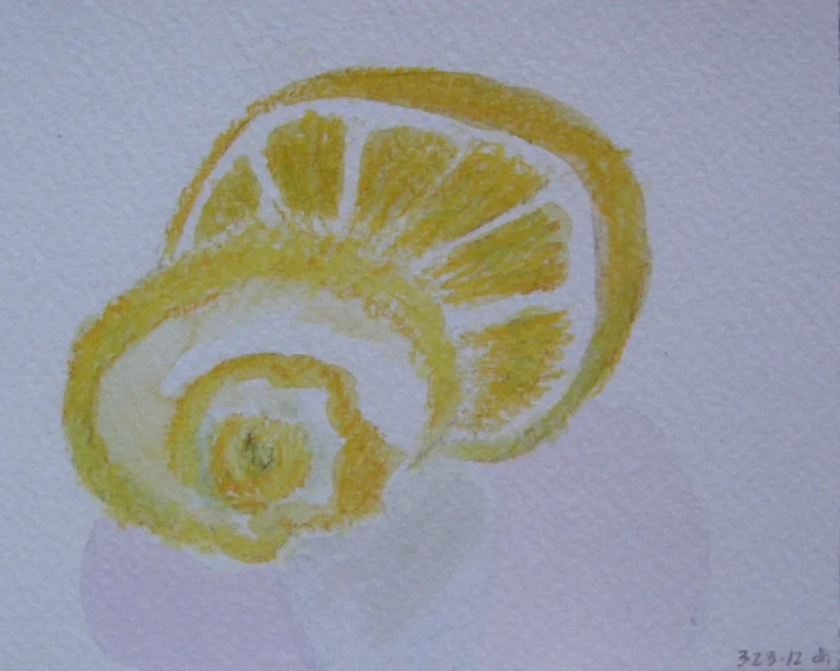 Lemon, watercolor