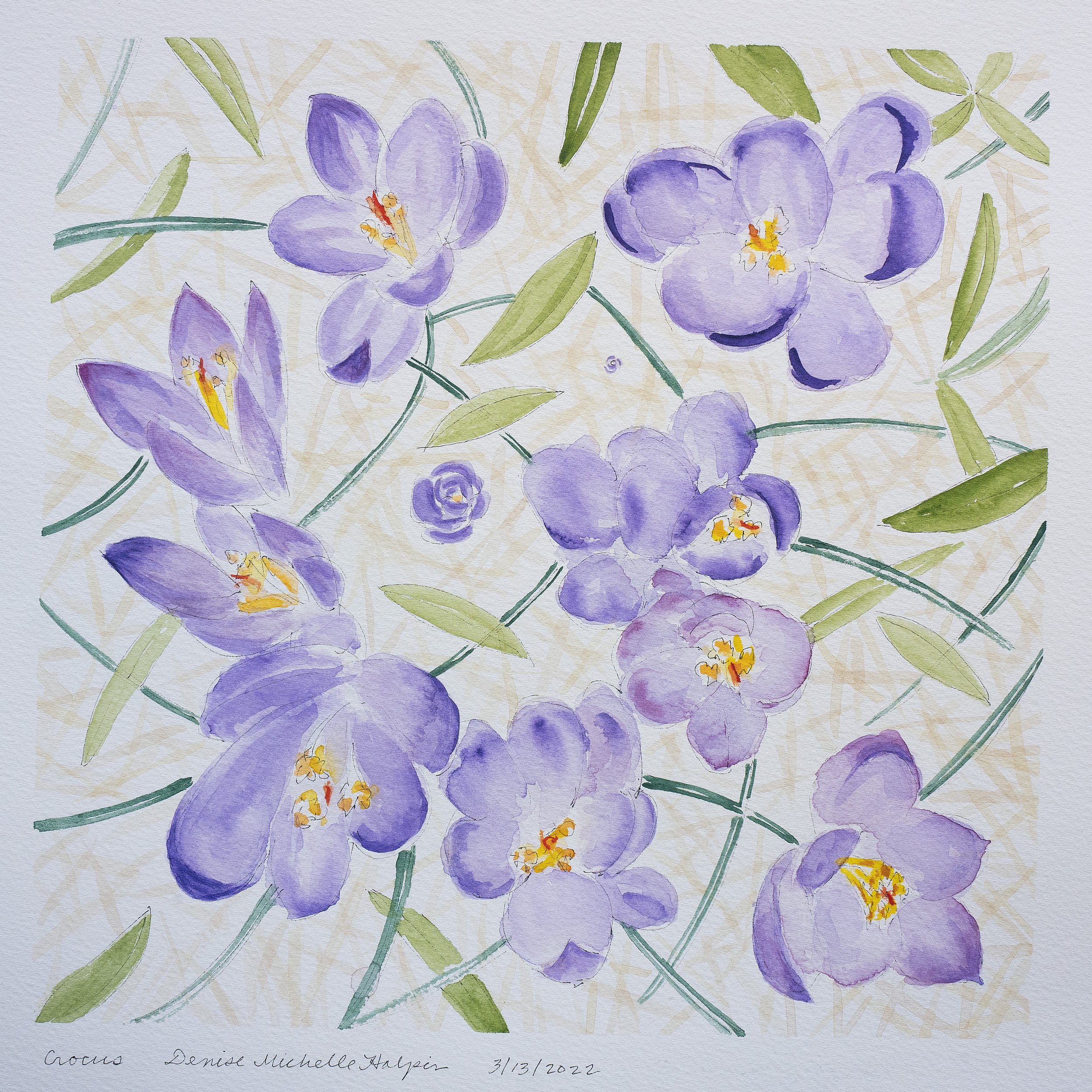 Purple Crocus, In Memory of Marjory