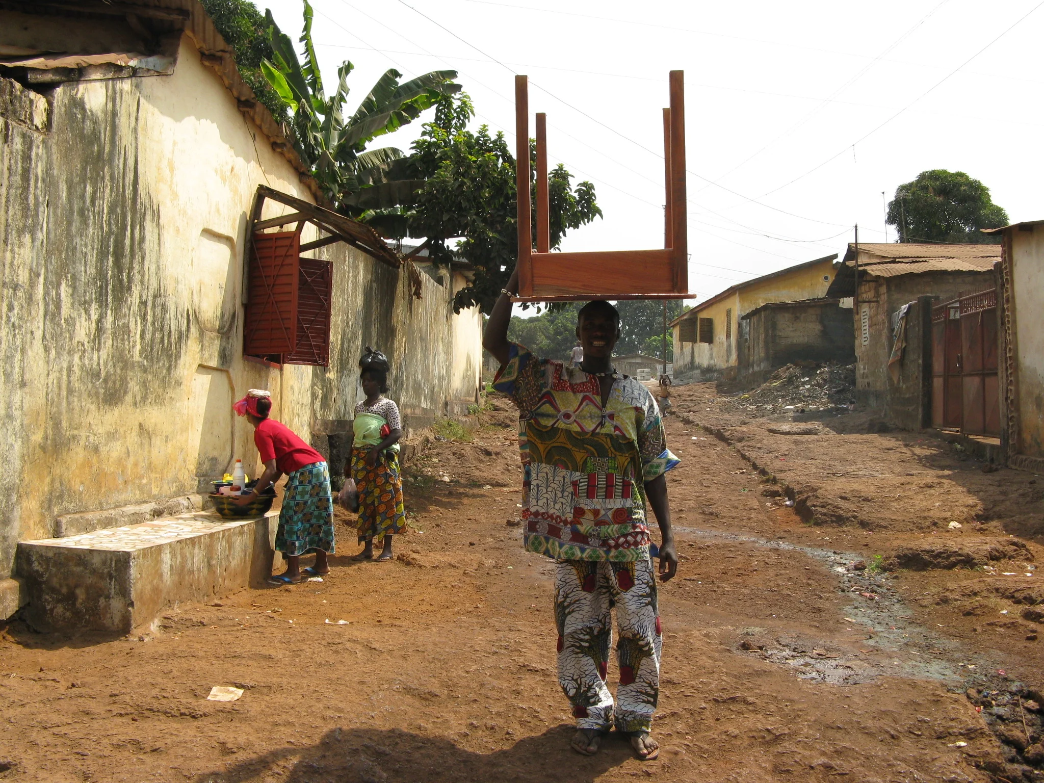 Buying a table, Conakry, Guinea