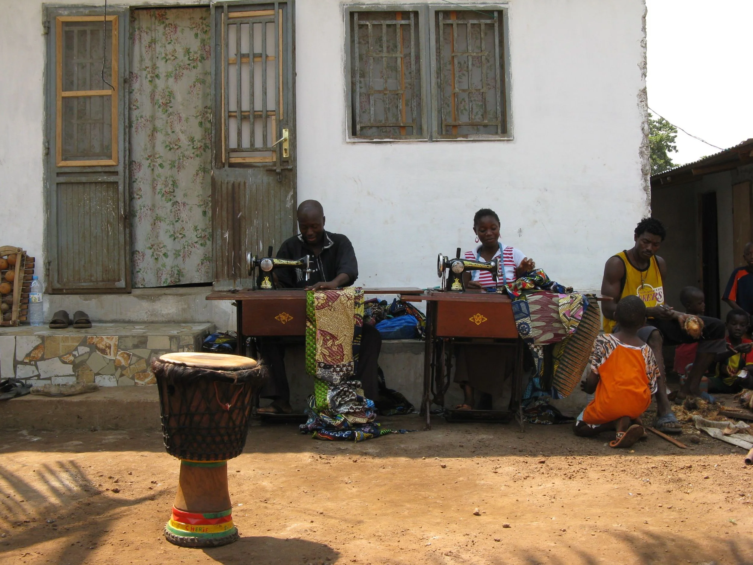 Tailors, family compound, Conakry, Guinea