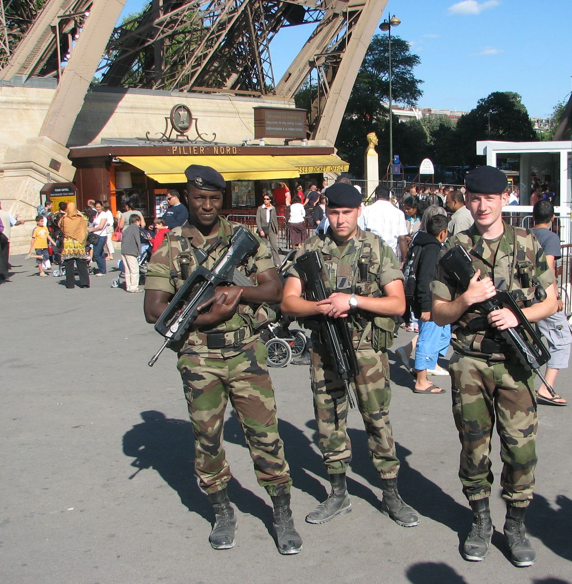 Eiffel Tower security, Paris, France