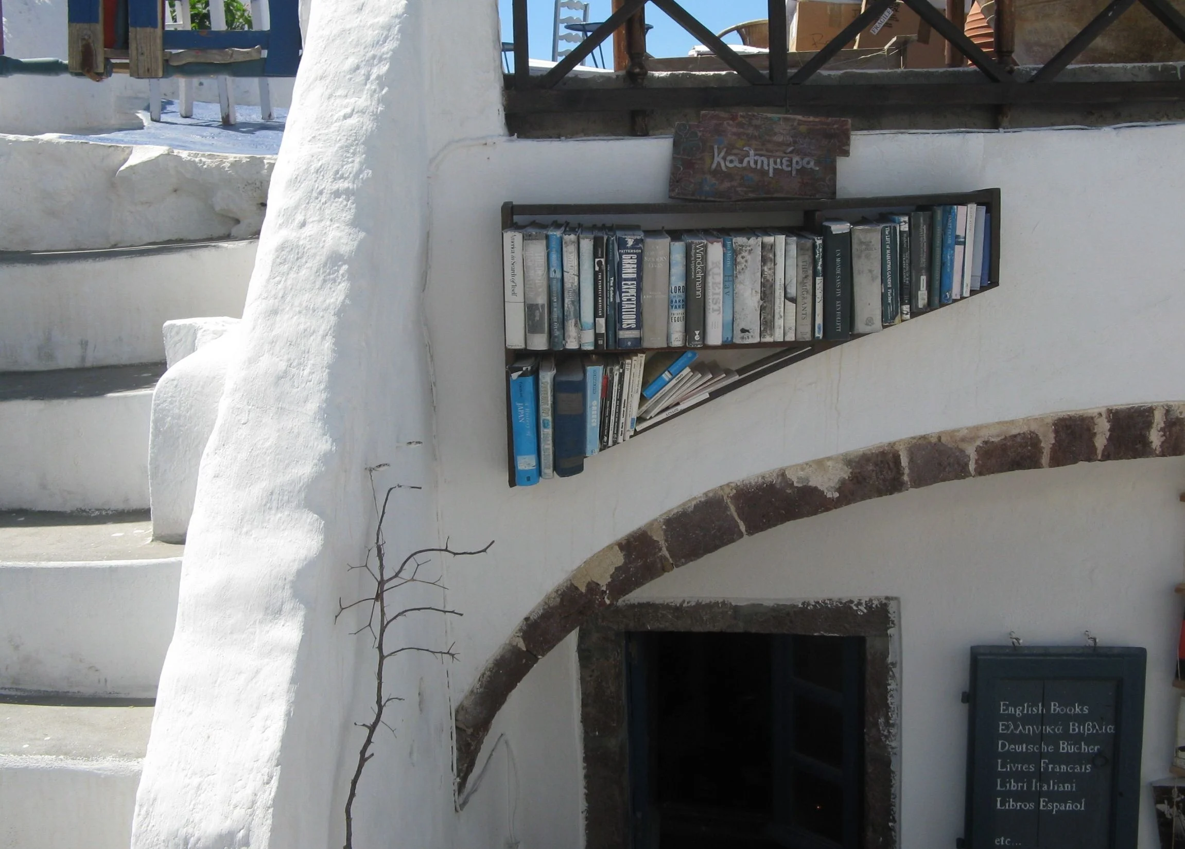 Bookshelf, Oia, Santorini, Greece