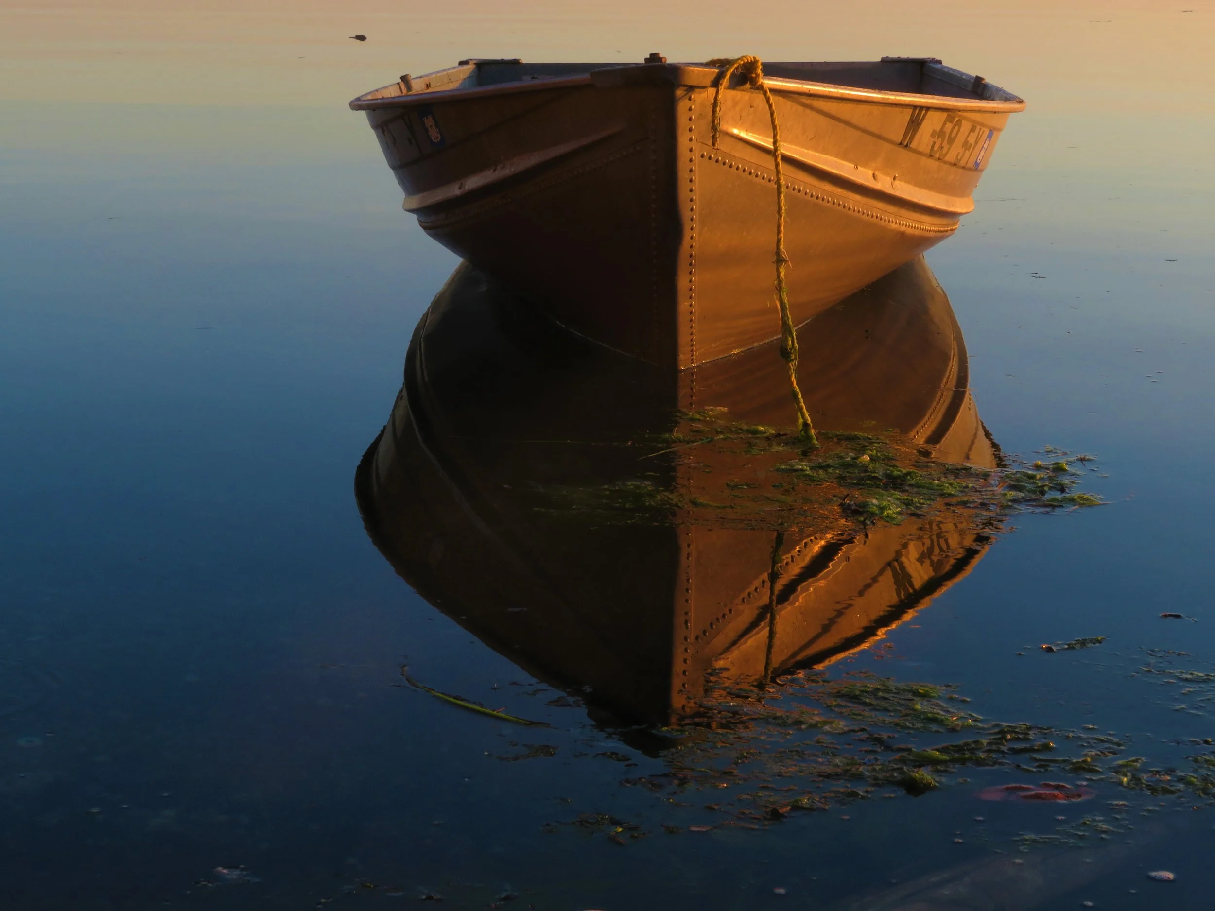  Rowboat at sunrise, Camano Island, WA 