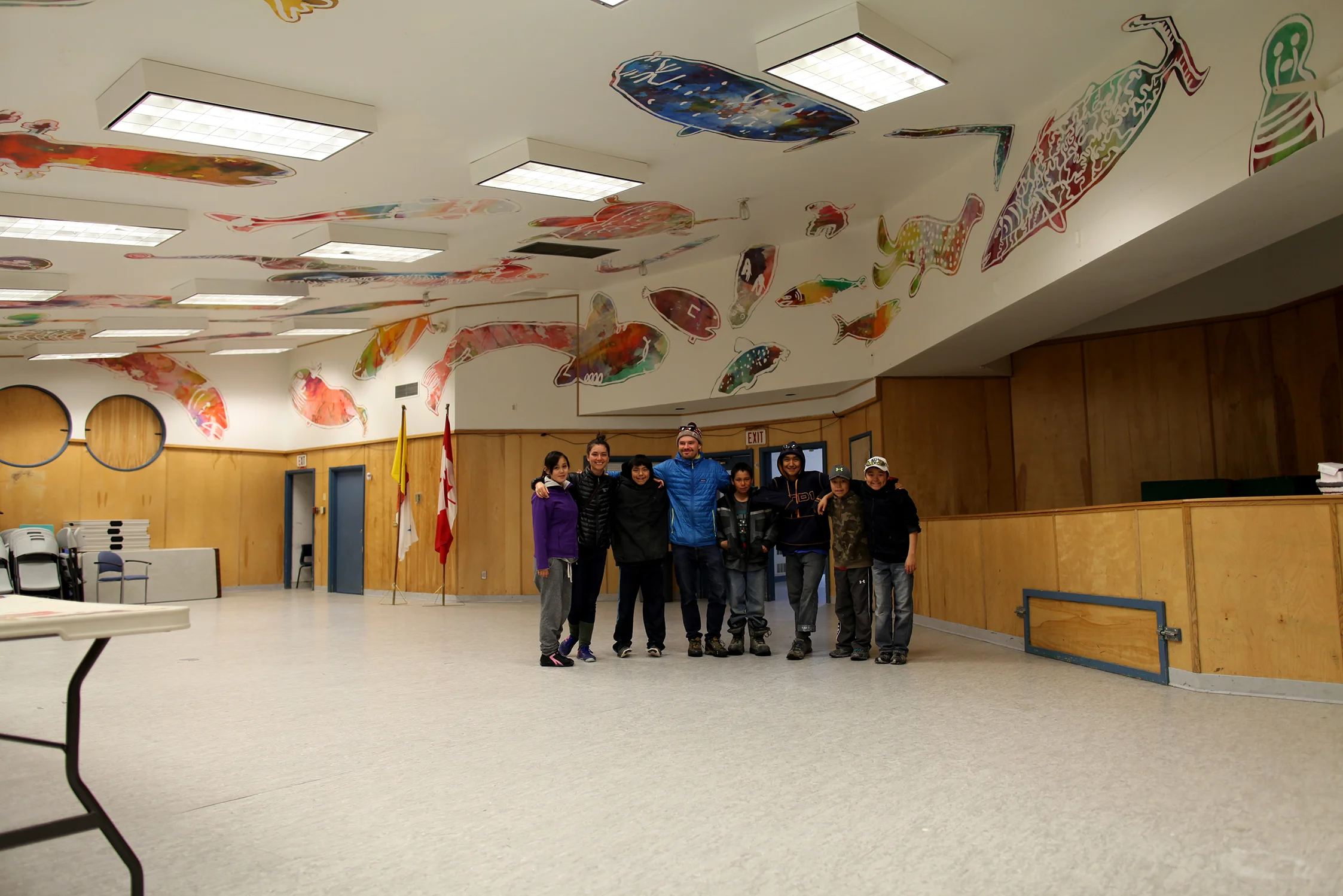 Elisapee, Alexa, Johnny, Patrick, Ezee, Cie, Saaki, Tommy: Facilitators and a few mural crew members