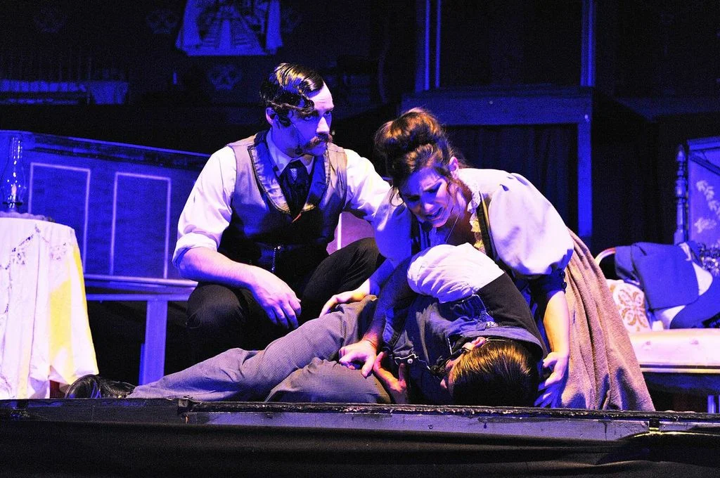 Moira Goldie Horowitz, Chris K, and myself during Murdercastle. Photo Courtesy of: Heather Keating