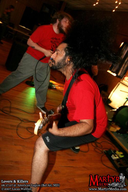 Thejus rocking the hell out with that big ol' mane. Lovers and Killers, photo by Lucas Walther.