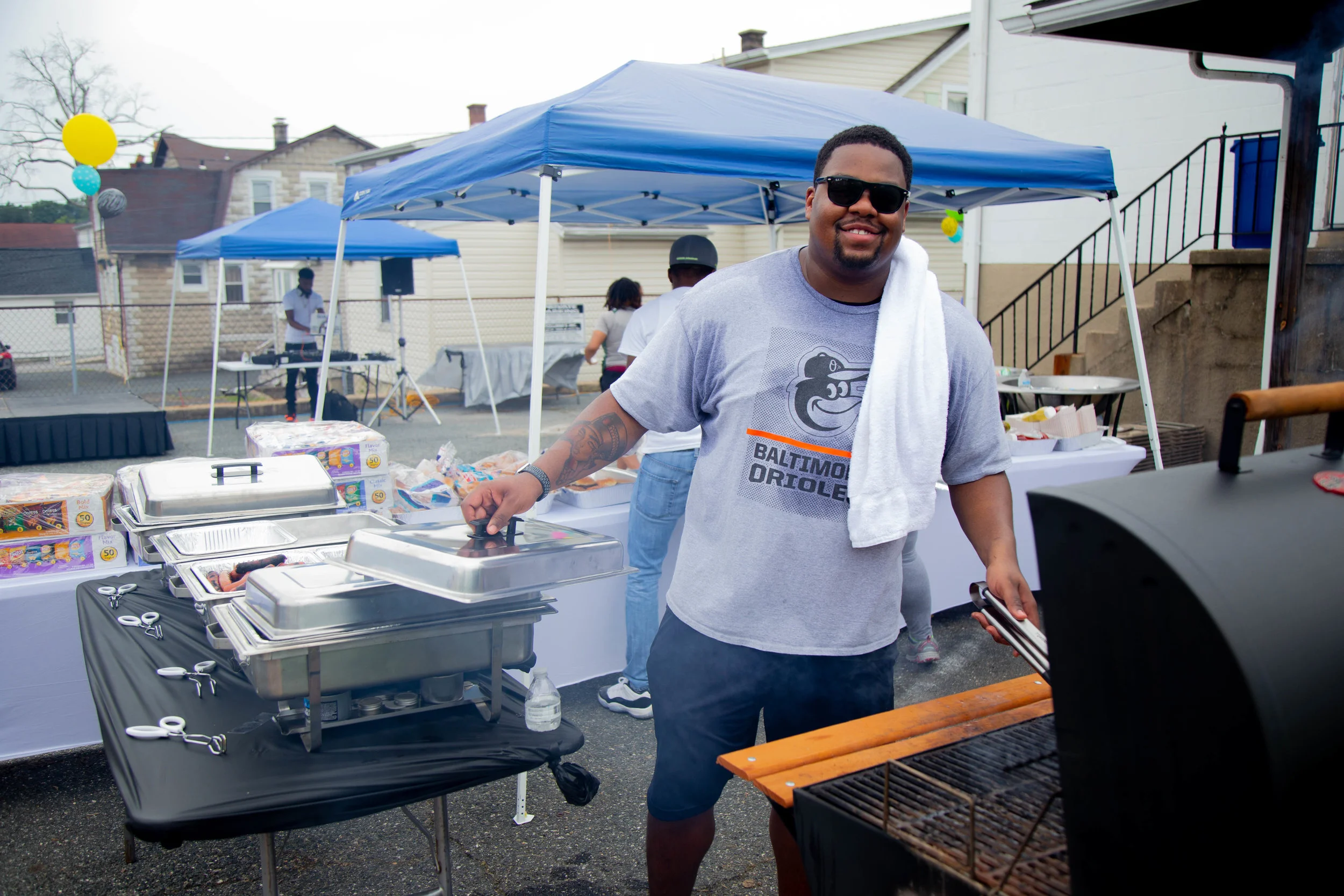 Bless the man that works the grill on a hot day.