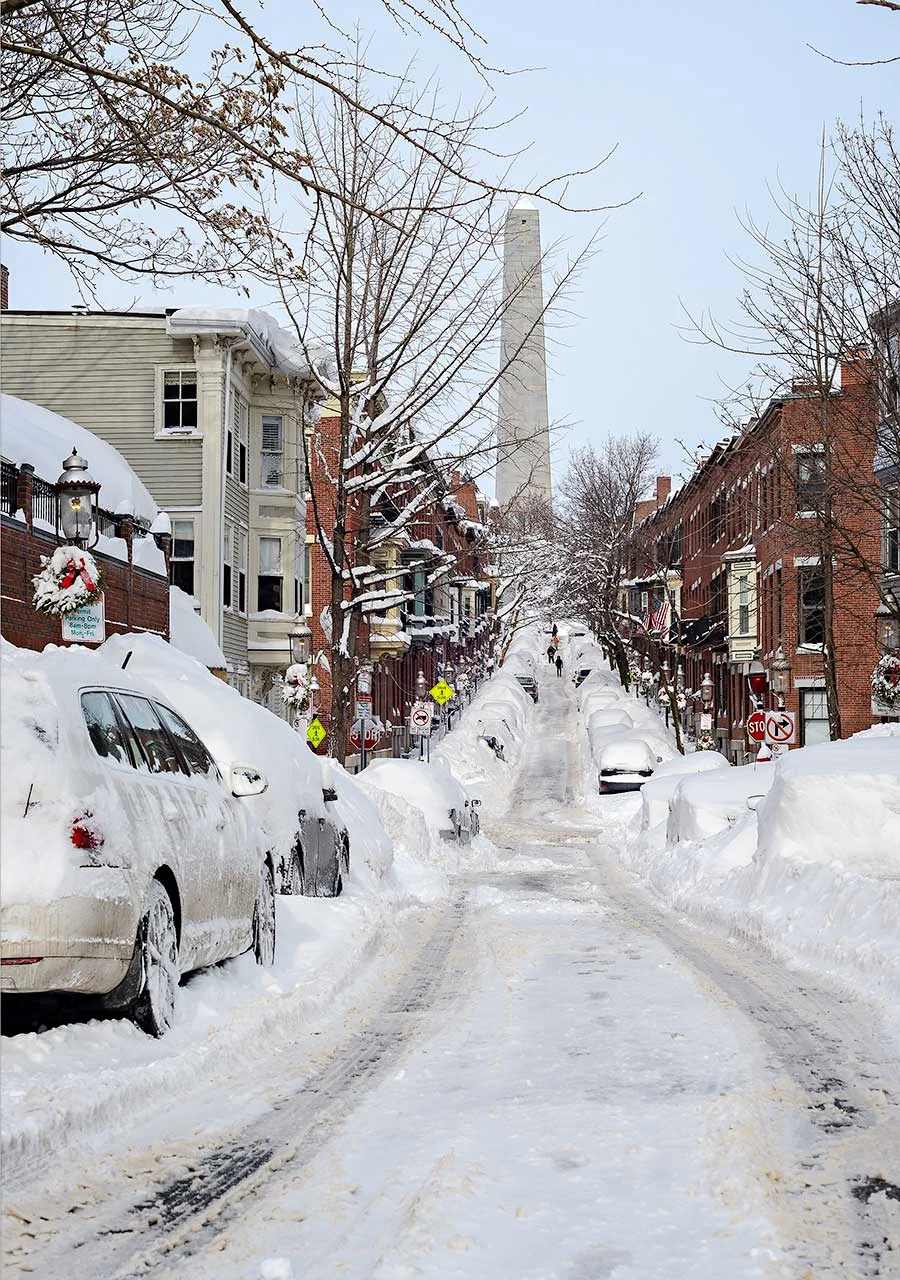 Monument Street after Winter Storm Neptune :: Charlestown, Massachusetts :: Feburary 15, 2015