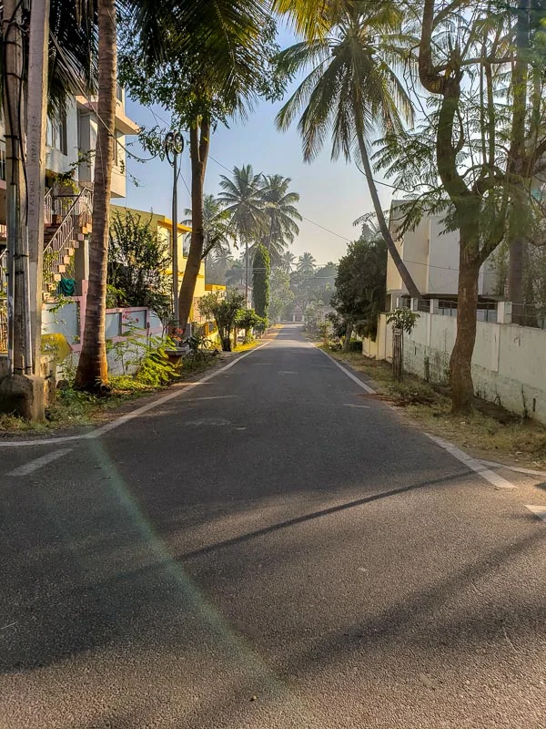 January 3, 2019 - One of the neighborhood streets in Golukam, near the Jois shalas.