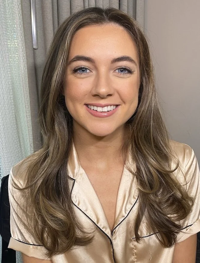 natural makeup application for a bridesmaid on wedding day