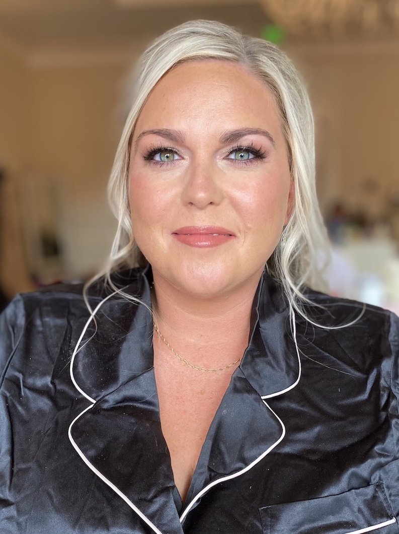 natural makeup application on medium skin tone