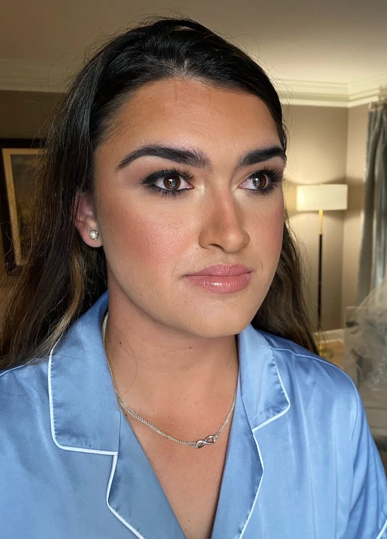 glam wedding makeup for bridesmaid