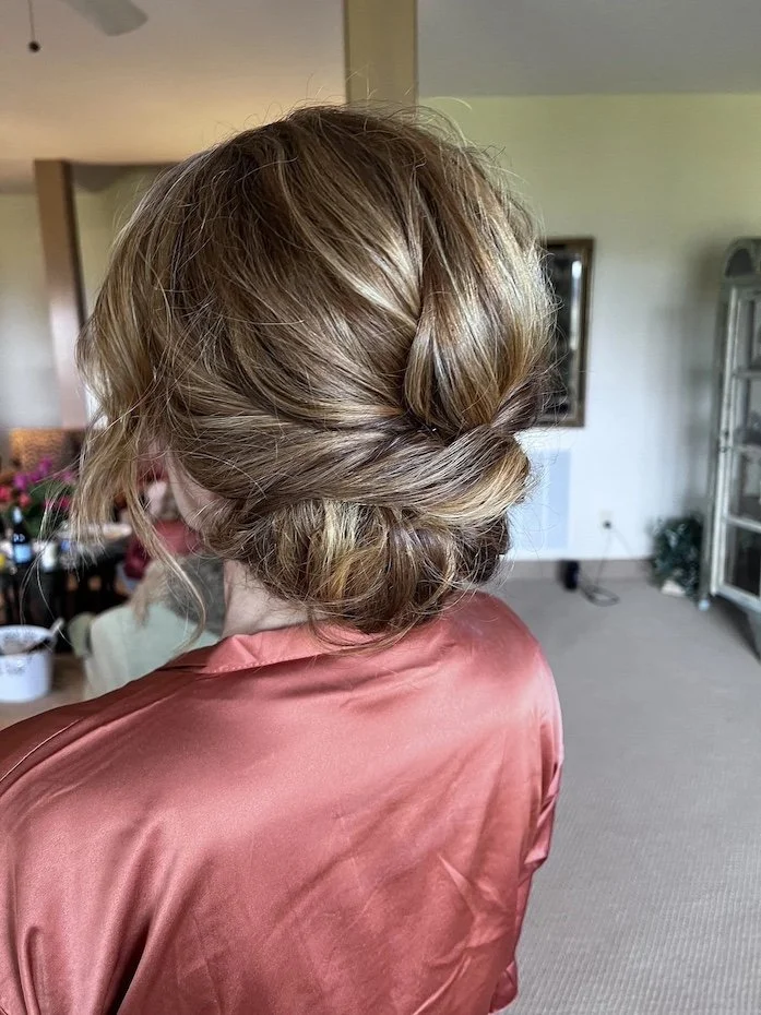 romantic updo for light brown hair
