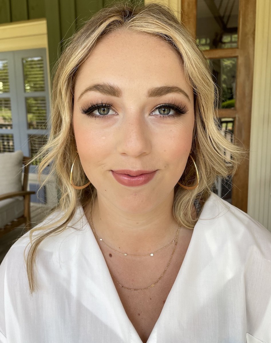 soft glam makeup look for blonde hair and fair skin