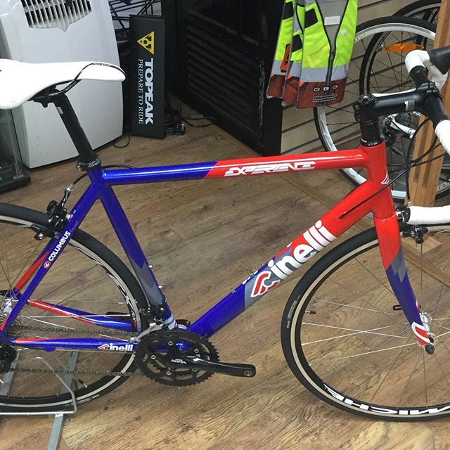 Our #Tooting workshop has this brand New #Cinelli Experience Road Bike for sale. #Shimano 2 x 9sp Groupset, #Miche brakes and upgraded #Miche Reflex RX7 wheelset. Was &pound;934 but now &pound;799.
