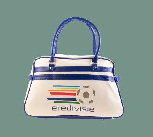 Retro voetbal tas in eigen kleuren