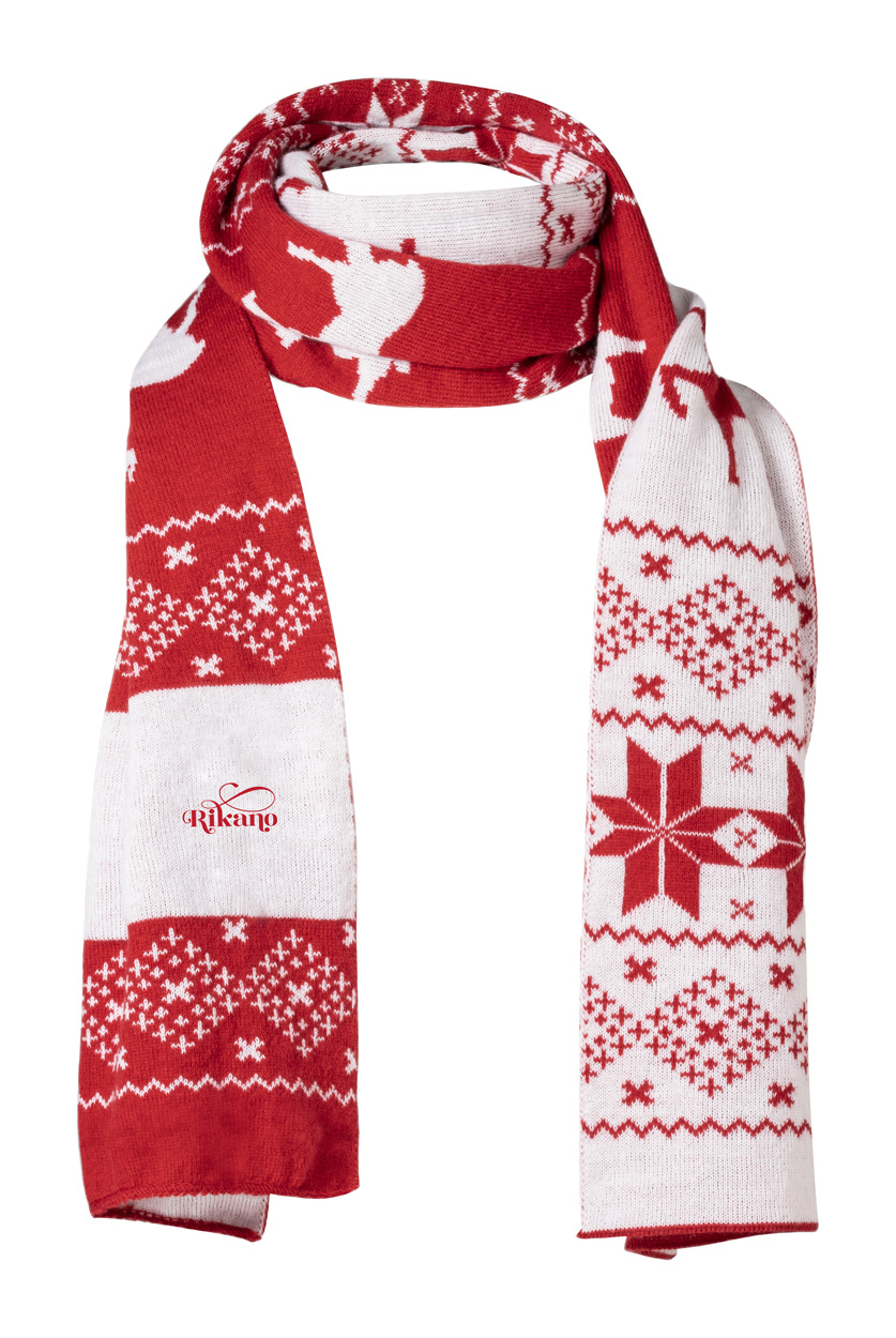 sjaal met kerstmotief