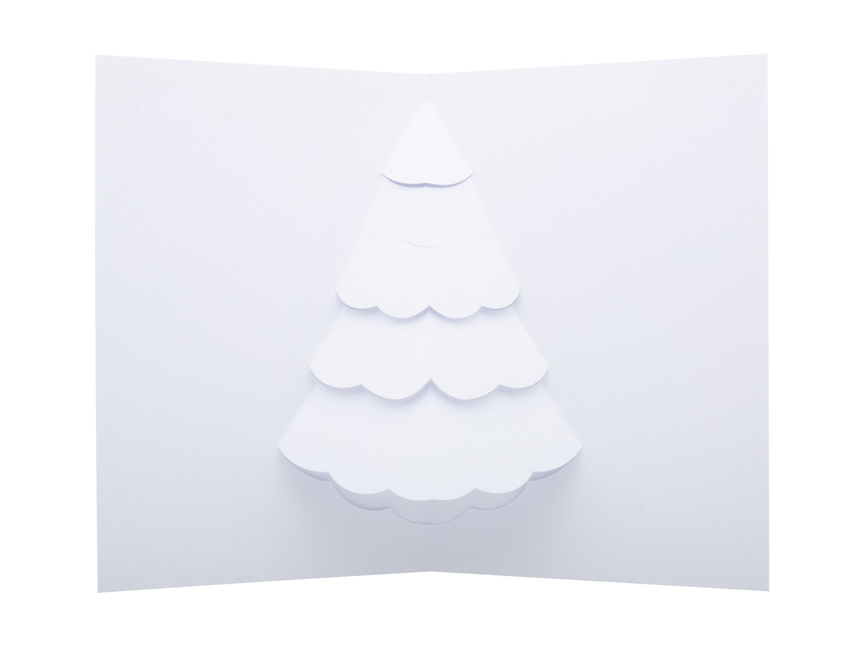3D kerstkaart met kerstboom