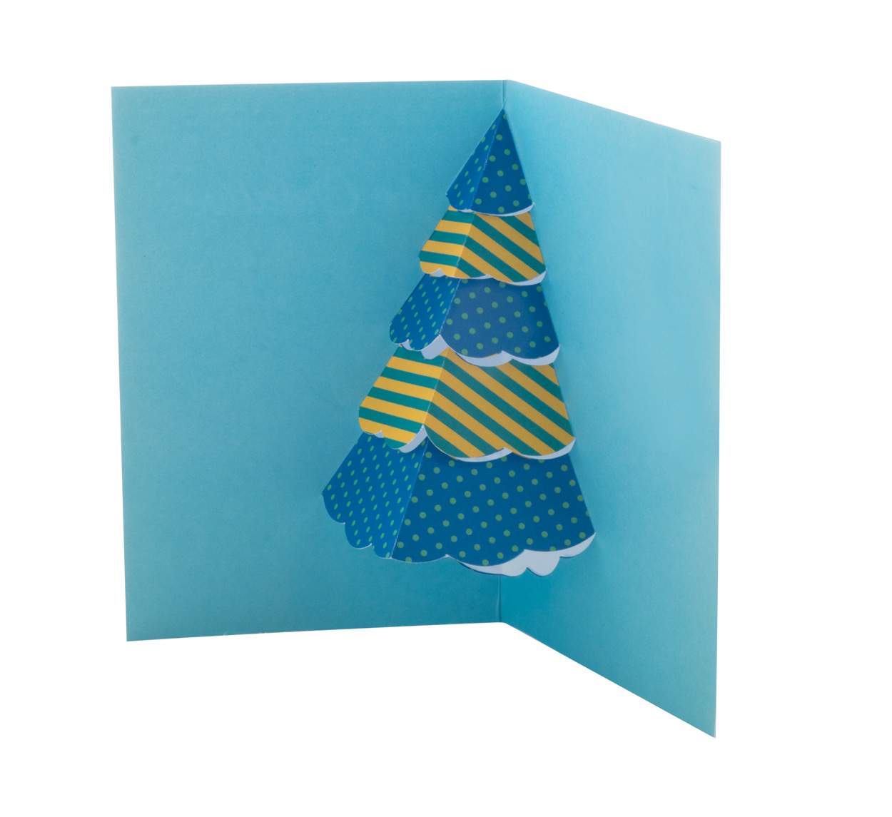3D kerstkaart met kerstboom