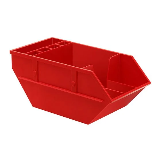 memo bakje in de vorm vuilcontainer rood