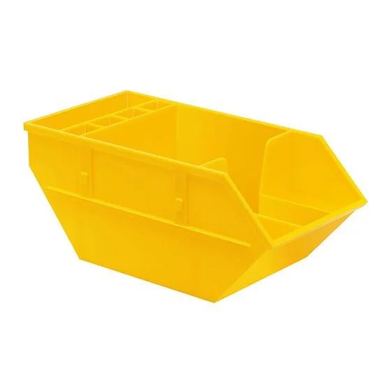 memo bakje in de vorm vuilcontainer geel