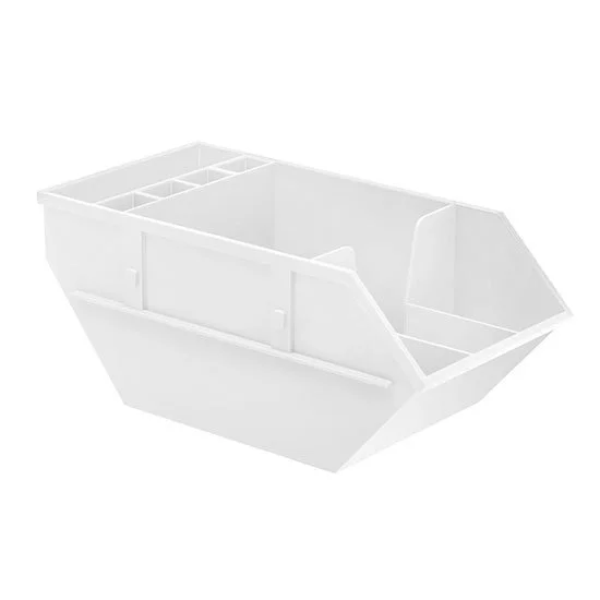 memo bakje in de vorm vuilcontainer wit