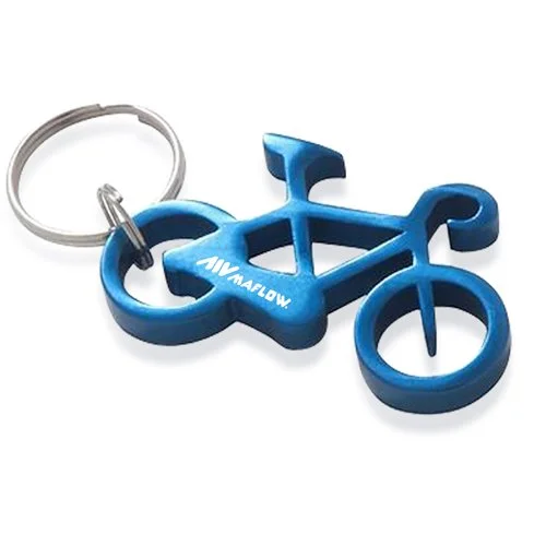 Sleutelhanger met fiets en logo