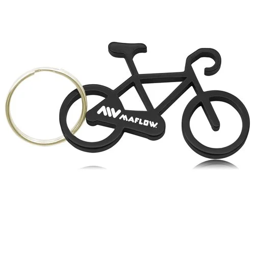 Sleutelhanger met fiets en logo